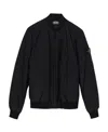 Stone Island Compass-motif Bomber Jacket In Black