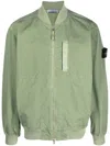 Stone Island Giubbotto Logo Patch Bomber Jacket In Green