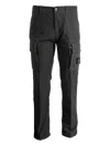 Stone Island Compass-motif Cargo Pants In Black