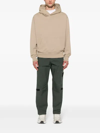 Stone Island Compass-motif Cargo Pants In Green