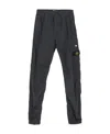 Stone Island Compass-motif Cargo Trousers In Gray