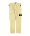 Stone Island Compass-motif Cargo Trousers In Nude