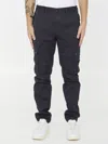 STONE ISLAND COMPASS-MOTIF COTTON CARGO PANTS PANTS