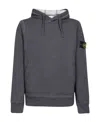 Stone Island Felpa In Cotone Con Stemma Della Bussola In Gray