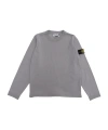 Stone Island Compass-motif Cotton Jumper In Gray