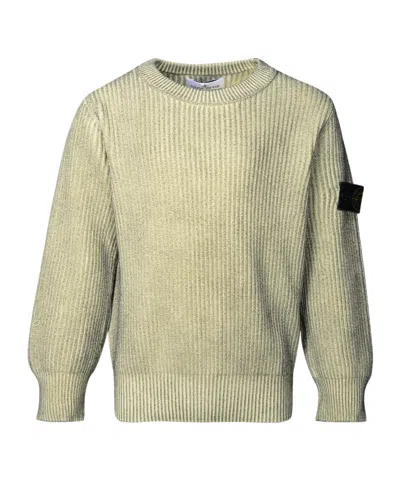 Stone Island Compass-motif Cotton Jumper In Gray