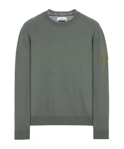 STONE ISLAND STONE ISLAND COMPASS EMBROIDERED KNITTED JUMPER