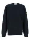 Stone Island Compass-patch Concealed-fastening Coat In Blue