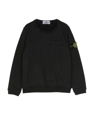 STONE ISLAND COMPASS-MOTIF COTTON SWEATSHIRT