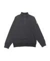 Stone Island Compass-motif Cotton Sweatshirt In Black