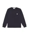 Stone Island Compass-motif Cotton Sweatshirt In Blue