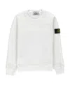 Stone Island Compass-motif Cotton Sweatshirt In White