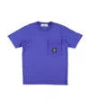 Stone Island Compass-motif Cotton T-shirt In Blue