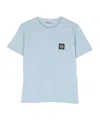 Stone Island Compass-motif Cotton T-shirt In Blue