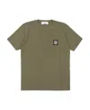 Stone Island Compass-motif Cotton T-shirt In Green