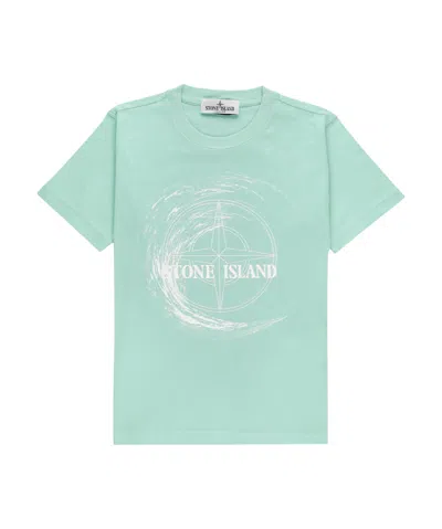 Stone Island Compass-motif Cotton T-shirt In Green