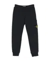 Stone Island Compass-motif Cotton Track Trousers In Blue