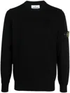 Stone Island Cotton Sweatshirt In Black