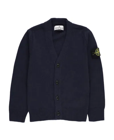 Stone Island Compass-motif Crew-neck Sweatshirt In Blue