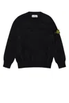 Stone Island Compass-motif Crewneck Jumper In Black