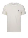 Stone Island Ivory Combed Organic Cotton Jersey T-shirt In Neutrals