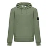 Stone Island Compass Motif Detail Hoodie 'sage' In Green