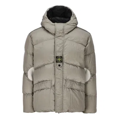 Stone Island Compass-motif Down Puffer Jacket 'grey'