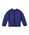 Stone Island Compass-motif Hooded Jacket In Blue