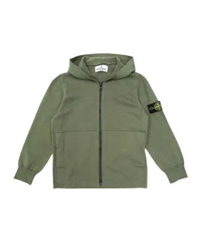 Stone Island Compass-motif Hoodie In Green