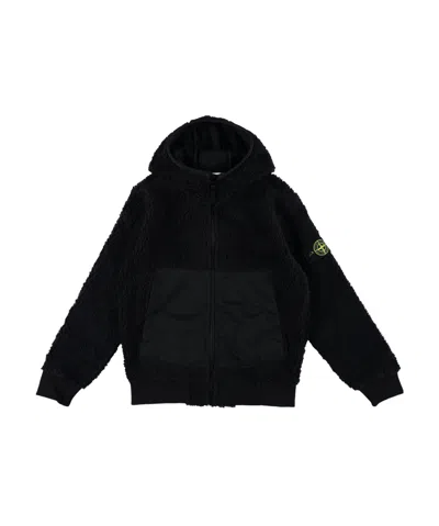 Stone Island Compass-motif Hoodie In Black