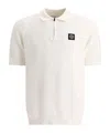 Stone Island Polo In Beige Cotton In White