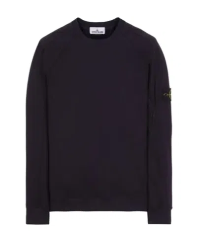 Stone Island Compass-motif Long-sleeve Sweatshirt In Blue