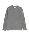Stone Island Compass-motif Long-sleeve T-shirt In Gray