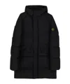 Stone Island Compass-motif Padded Coat In Black