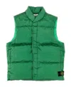 Stone Island Compass-motif Padded Gilet In Green