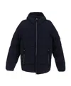 Stone Island Compass-motif Padded Jacket In Blue