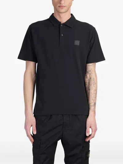 STONE ISLAND COMPASS-MOTIF POLO SHIRT