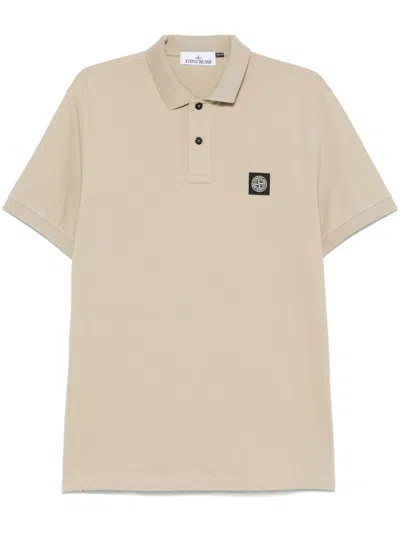 STONE ISLAND COMPASS-MOTIF POLO SHIRT