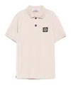 Stone Island Compass-motif Polo Shirt In Pink