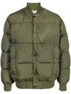 Stone Island Compass-motif Puffer Jacket In Green
