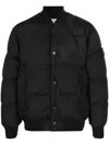 Stone Island Compass-motif Puffer Jacket In Schwarz