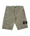 Stone Island Compass-motif Shorts In Green