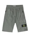 Stone Island Compass-motif Shorts In Green
