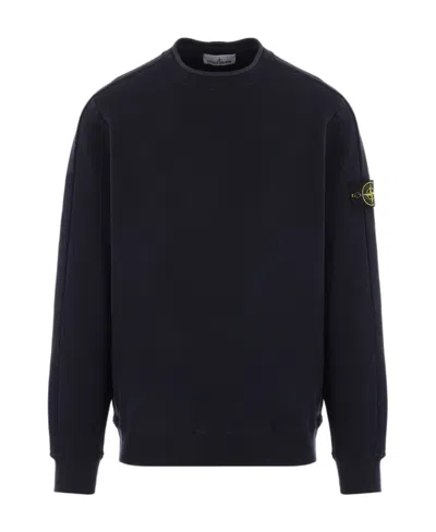 STONE ISLAND STONE ISLAND LOGO PATCH CREWNECK SWEATSHIRT