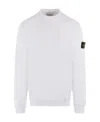 Stone Island Compass-motif Stretch-cotton Sweatshirt In White