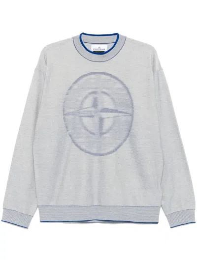 STONE ISLAND COMPASS-MOTIF SWEATER