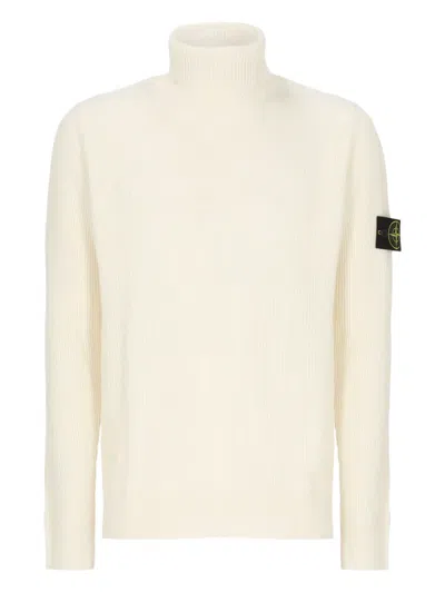 Stone Island Compass-motif Sweater In Neutral