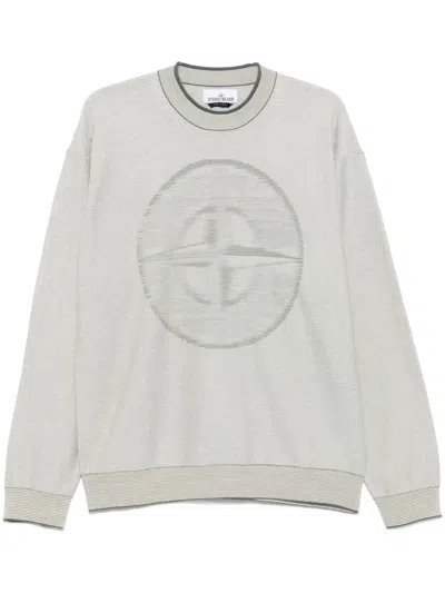 Stone Island Compass-motif Sweater In Neutrals