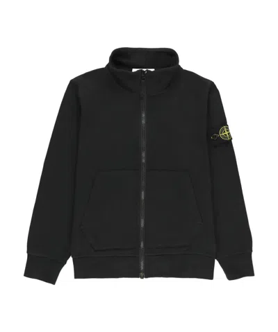 STONE ISLAND STONE ISLAND JUNIOR LOGO PATCH JERSEY SWEATSHIRT