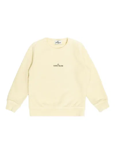 Stone Island Kids' Compass-motif Sweatshirt In Neutral